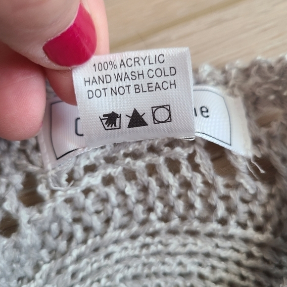 Ces Femme Women's M/L Light Gray knit drop sleeve tunic VGUC - Picture 7 of 10